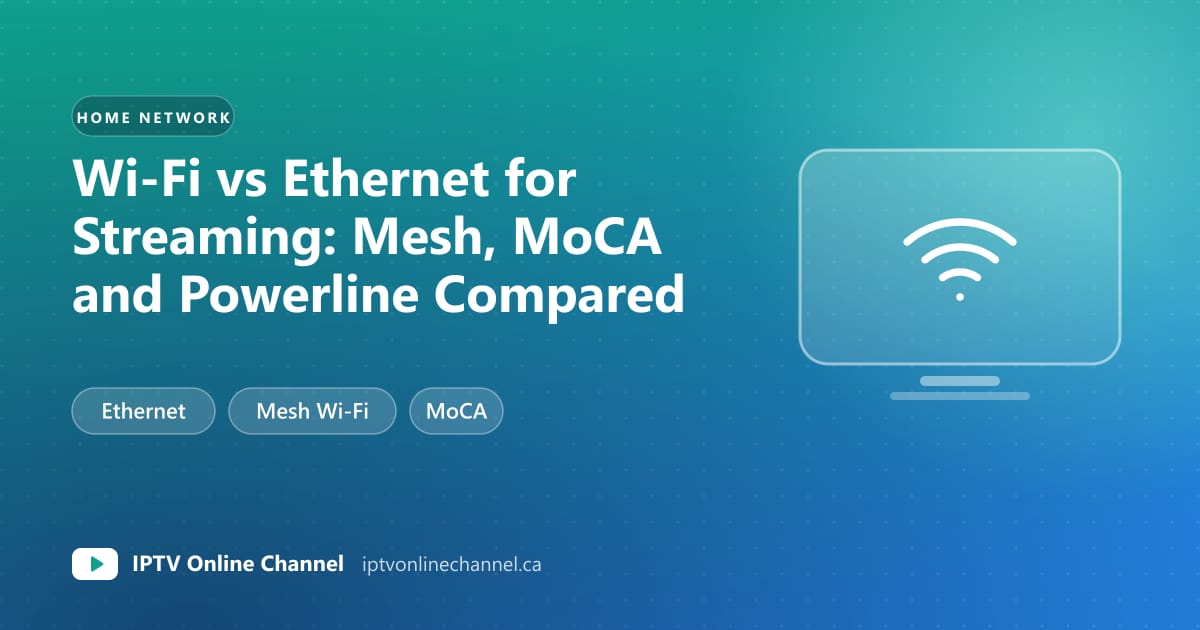 Cover graphic comparing a Wi-Fi signal icon and an Ethernet cable connected to a TV, with labels for mesh and MoCA